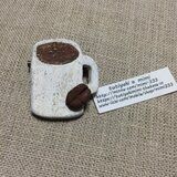 ホッとコーヒー✳︎ブローチ