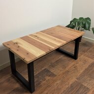 国産杉の無垢材を使ったローテーブル 45x90cm クリアー塗装 【オーダー 