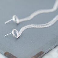 Round タッセル ロング ピアス シルバー925 | iichi 日々の
