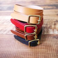 ディル 栃木レザーベルト（キャメル）アンティークゴールド鍍金バックル 通販Fashion - ディル様専用 栃木レザーベルト（キャメル