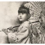 精密鉛筆画　女優さん　額縁付　インテリアに it-5a1b820ba0682-1200.jpg
