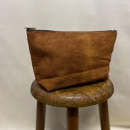 柿渋染めポーチ：大きめ | iichi ハンドメイド・クラフト作品・手仕事 
