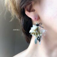 14kgf Swag ブィオレ Saデイジーとかすみ草のピアス イヤリング Iichi ハンドメイド クラフト作品 手仕事品の通販