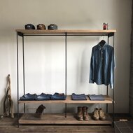 【BECK 様まとめ品①】インダストリアル スラントハンガー アイアン ラック ハンガーラック アイアン 鉄製 インダストリアル 完成品 スリム