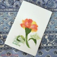 母の日ギフト カーネーションちぎり絵カード | iichi 日々の