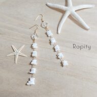 14kgf☆ホワイトシェル ロングピアス | iichi 日々の暮らしを