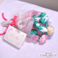 レインボーローズを蕾から開花まで 折り紙の薔薇の花 Iichi ハンドメイド クラフト作品 手仕事品の通販