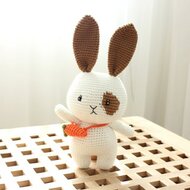 がま口　キーホルダー　手編み　うさぎちゃん がま口 キーホルダー 手編み うさぎちゃん