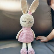 あみぐるみ うさぎちゃん おもちゃ 出産祝い 女の子 子供誕生日 編み