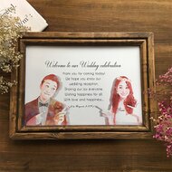 ＼結婚式の思い出にぴったり／ ふんわり水彩風のウェディング似顔絵【フレーム付き】 水彩似顔絵ウェルカムボード【A4サイズ・水彩画・フレーム付き