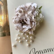 上品なグレー系ローズのコサージュ ビーズ付 卒業式 入学式 結婚式 Iichi ハンドメイド クラフト作品 手仕事品の通販