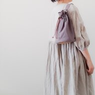 Linen One shoulder ruck sack-short 【受注制作】 リネンワン