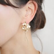 BUCCELLATI 花モチーフ ピアス(片耳用) Buccellati - Blossoms Gardenia - Button Earrings with Pink