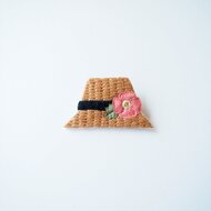 煌めく【CHANEL】麦わら帽子モチーフ ブローチ 煌めく【CHANEL】麦わら帽子モチーフ ブローチ