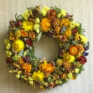 ヤツデの実ナチュラルドライフラワーリース Atelier Kouan Iichi ハンドメイド クラフト作品 手仕事品の通販