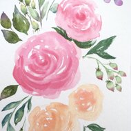 マヌキアン 絵画 額縁 ローズ色のブーケ リトグラフ マヌキアン 絵画 額縁 ローズ色のブーケ リトグラフ 額縁