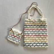 CHUページ　ハンドメイド　市松模様　バッグ　ポーチ STYLEBLOCK ショルダーバッグ トートバッグ 市松模様 大きい A4