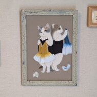 ねこバレエイラスト サイズについて不満あり Iichi ハンドメイド クラフト作品 手仕事品の通販