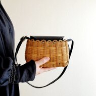 ラタンポシェット/fore/作家様/ハンドメイド fore 作家様 ラタン かご ポシェット ショルダーバッグ - メルカリ