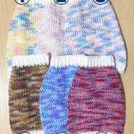 オーダー可】いちごのセーター（小型犬用・胴回り40）【手編み 