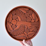 ハンドメイド　碁器　獅子牡丹　鎌倉彫　木星　漆塗り ハンドメイド 碁器 獅子牡丹 鎌倉彫 木星 漆塗り
