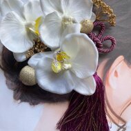 華やかメタルスケルトン胡蝶蘭 髪飾り | iichi ハンドメイド・クラフト 