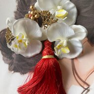 華やかメタルスケルトン胡蝶蘭 髪飾り | iichi ハンドメイド・クラフト 