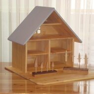 ☆木製ドールハウス（ミニチュア家具付き）☆新作です！ | iichi 