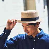 Tour ベージュアンティークカンカン帽 Tour ベージュアンティークカンカン帽 ワーッ