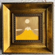 開運画「黄富士」縦・特大・原画・油彩絵画・壁掛け・額装 | iichi