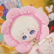 ハンドメイド　着せ替え人形　白いカーディガンさん 20cm 着せ替えぬいぐるみ 無属性 着せ替え人形 白い髪と青い目