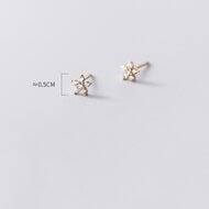 ピアス レディース シルバー925 18金 金属アレルギー対応