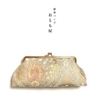 アンティーク婚礼丸帯リメイクがま口バック/宝船/和装バッグ/パーティーバッグ アンティーク婚礼丸帯リメイクがま口バック/宝船/和装バッグ