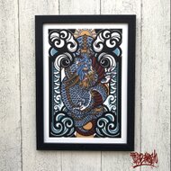 歌川芳艶「上り龍 下り龍」 【フレームサイズ 27×22cm】 classical_black02.jpg?v=1618578295