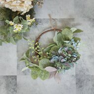 商品名【綾】みーこ♥アンティークジニアの花束風リース✳ 秋冬フラワーリース 商品名【綾】みーこ様専用♥アンティークジニアの花束風リース