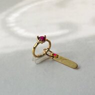 k18 (刻印有り)ルビー　リング ビズー公式】ルビー ダイヤモンド K18(18金) リング アン | 希少