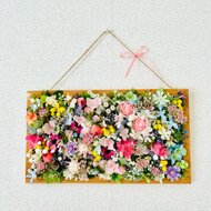 在庫処分セール ピンク色のお花畑の壁飾り | 日々の暮らしを心地よくする iichi 絵画