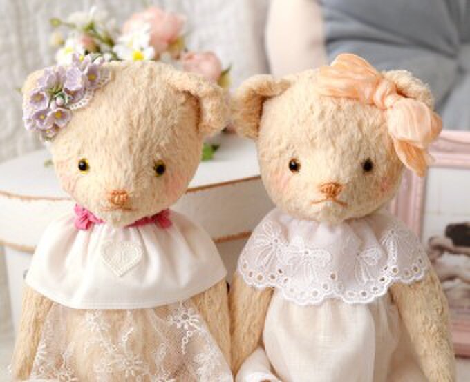 bon*bon bears 紅茶染めビスコースのテディベア 作品一覧