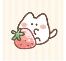 【布小物】猫といちご