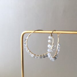 grey trim mini earringsの画像