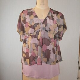 柄ラグラン、キャミソール付き