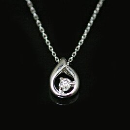 k18 18金 天然ダイヤモンド 一粒石 ネックレスの画像