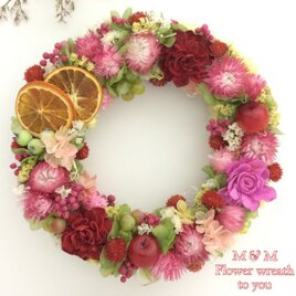 ファン・クレール♡フラワーリース22㎝