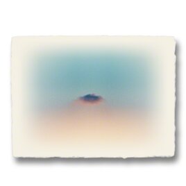 かわいい和紙の立体アートパネル「夕暮れのはぐれ雲」(18x13.5cm)の画像
