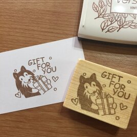 「GIFT FOR YOU♡」シェルティゴム印☆の画像