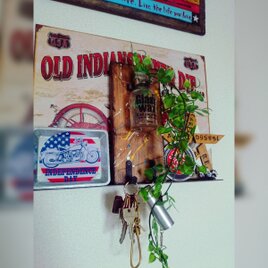 ★ビンテージ加工壁掛けボトルホルダー★