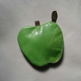 リンゴのコインケース(黄緑)の画像