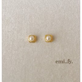 1粒パールの繊細ピアス✴︎イヤリング