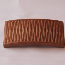 #8 チップカービングバレッタ 【木工彫刻】