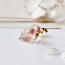 k14gf-オレゴンサンストーンの原石ピアス